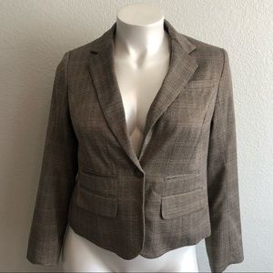 Women’s Lane Bryant Brown Plaid Blazer, 14